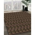 thumbnail image 2 of Ahgly Company Indoor Round Patterned Sienna Brown Area Rugs, 5' Round, 2 of 6