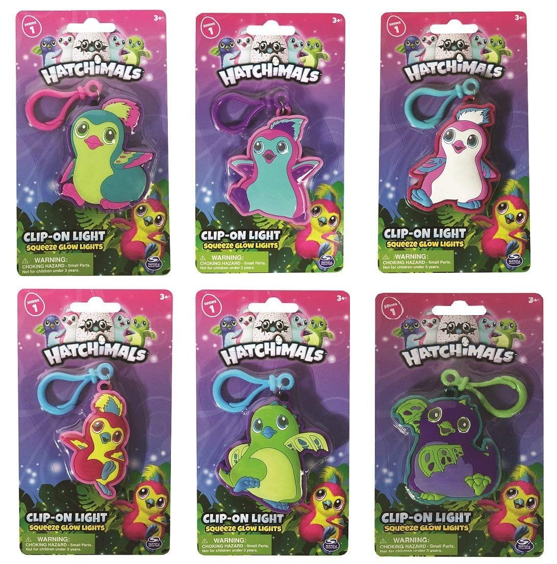 NEW HATCHIMALS  KEYCHAINS SQUISHY 4 PACK PARTY FAVORS 