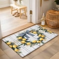 thumbnail image 3 of 2x3ft Area Rug,Summer Lemon Garland Checkered Bow Washable Large Rugs Soft Non-Slip Floor Rug Farmhouse Wood Grain Non-Shedding Indoor Carpets for Living Room Bedroom Home Office Nursery, 3 of 9