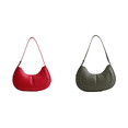 thumbnail image 1 of Bolso Cuero PU Con Forma Media Sólido para Mujer Mano () Rojo, 1 of 8