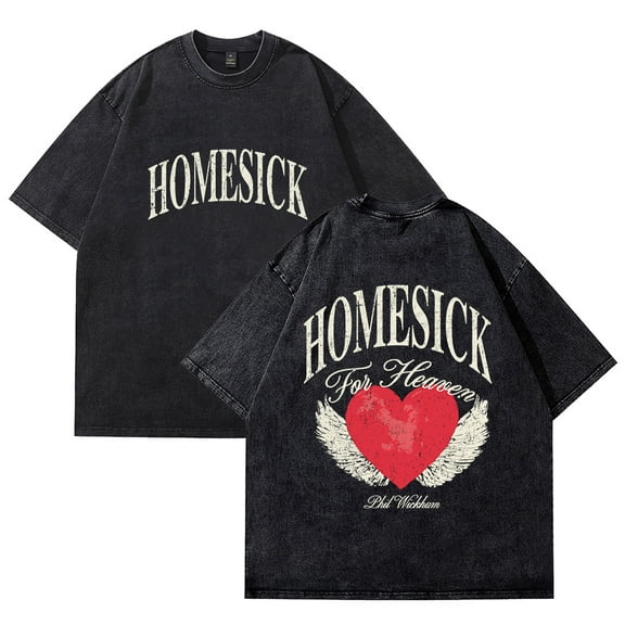 Phil Wickham Homesick For Heaven Heart Ache Washed Cotton Tee Women Men Crewneck Short Sleeve T-shirt