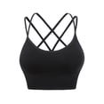 thumbnail image 1 of Sujetador deportivo push up con diseño de bustier acolchado sin aros para mujer, 1 of 5