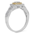 thumbnail image 2 of Dazzlingrock Collection 0.45 Carat (ctw) 14K White & Two Tone White Diamond Bridal Engagement Ring 1/2 CT, Yellow Gold, Size 7.5, 2 of 4