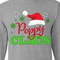 thumbnail image 4 of Inktastic Poppy Claus with Christmas Santa Hat and Snowflakes Long Sleeve T-Shirt, 4 of 5