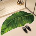 thumbnail image 2 of Qholemyo Non Slip Bath Mat Washable Rugs Bathroom Rugs Leaf Pattern Diatomaceous Earth Absorbent Quick Drying Non Slip Soft Foot Mat Easy To Care Household Bathroom, 2 of 3