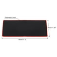 thumbnail image 2 of Uxcell 31"x12" Desk Mat Protector, Rubber Non-Slip Mouse Pad Writing Mat for Office Home, Black/Red, 2 of 5
