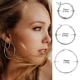 thumbnail image 3 of Turandoss Thick Gold Plated Chunky Large Hollow Tube Hoops Earrings for Women Hypoallergenic Lightweight Jewelry Birthday Gift for Women 13/15/20/25/30/40mm, 3 of 9