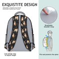 thumbnail image 5 of Bulldog Dog and Footprints Backpack for School,Cute School Bag,Schoolbag with Adjustable Shoulder Straps & Padded Back,15.3"x11"x6.7", 5 of 6