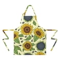 thumbnail image 2 of Yellow Sunflower Seed Pattern Apron-Garden Aprons for Women with Pockets-Cotton Linen Waterproof Kitchen Cooking Gardening Aprons Adjustable for Kitchen,Cooking,BBQ and Salon 33x27 Inch, 2 of 7