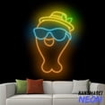 thumbnail image 2 of Handmadetneonsign Chicken Thigh Sunglasses Neon Sign, Chicken Leg Sign, Restaurant Wall Art 91544, 2 of 5