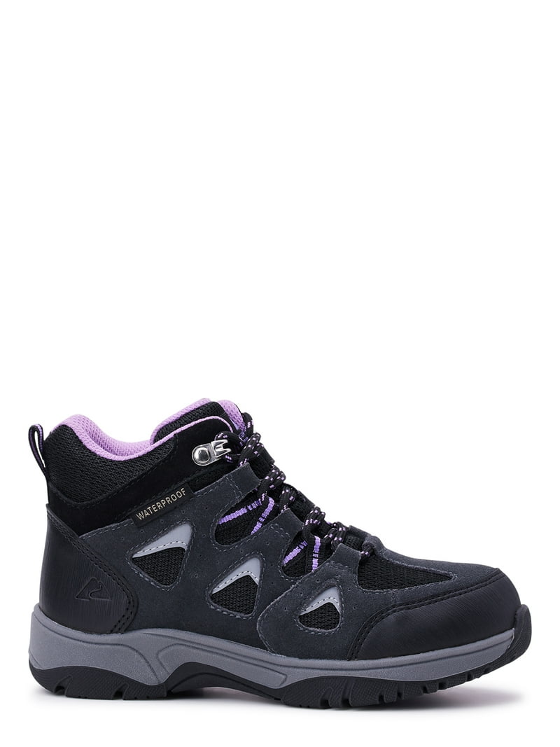 Ozark Trail Kids Waterproof Hiker Boots, Medium, Black