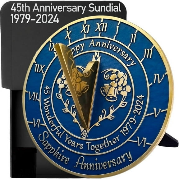 Anniversary Sundial Gift For 45th Sapphire Wedding Anniversary In 2024