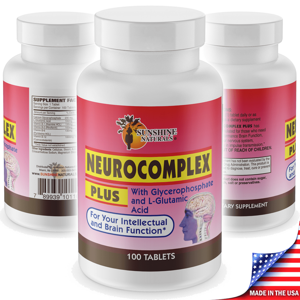 Sunshine Naturals Plus 100 Tablets Brain