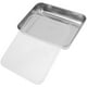 thumbnail image 5 of Bandeja rectangular para hornear, bandeja para horno, bandeja para hornear pan, bandeja para cortar, bandeja para hornear de acero inoxidable, plato para servir alimentos con tapa de silicona, 5 of 6