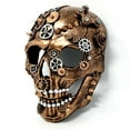 thumbnail image 3 of Steampunk Style Metallic Scary Horror Skeleton Skull Masquerade Mask for Halloween Costume Cosplay Party, 3 of 4