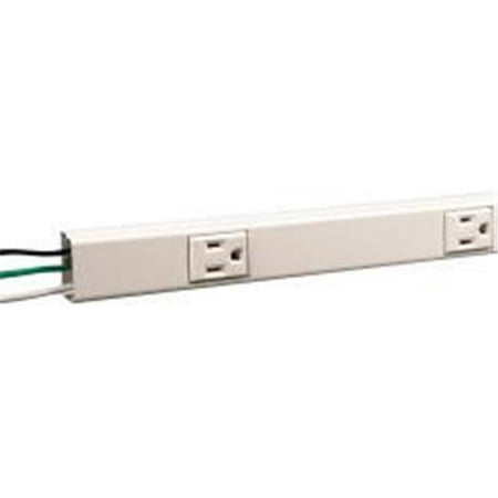 - Plugmold Multi Outlet Strip 6 Single 15 Amp Outlets Steel Ivory