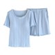 thumbnail image 1 of Pantalones de Pijama Suave Color Sólido Suelto Invierno Grueso Y Cálido Pantalones de Camiseta de Pijama Conjunto de Colores de Agua, 1 of 9