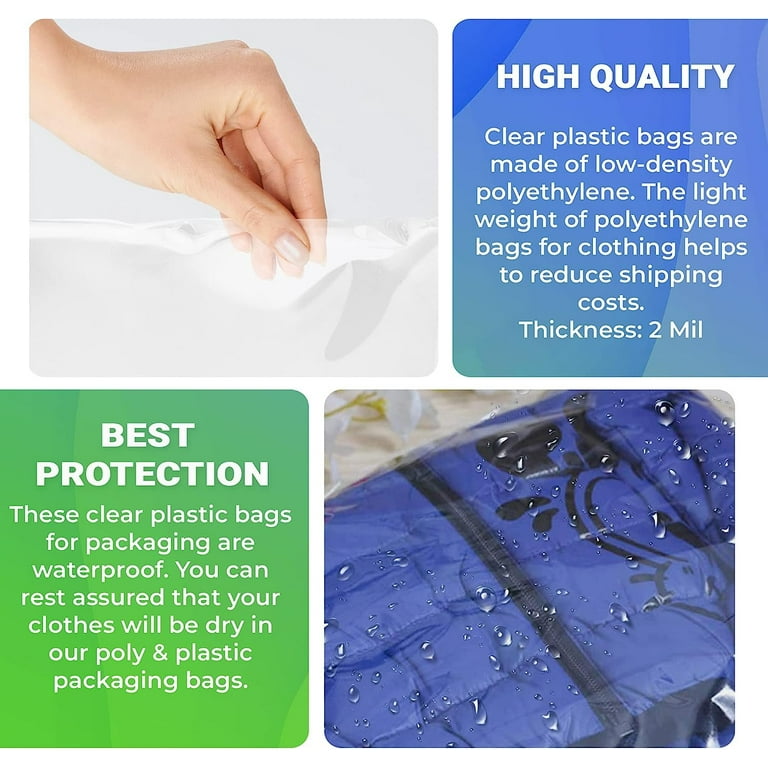 Matte Clear for Zip Clothes Self Seal Lock Plastic Bag Travel Storage  Packaging