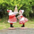 thumbnail image 3 of Fairnull Christmas Ornaments Resin Santa Claus with Gingerbread House Create Atmosphere Table Decorations for Christmas, 3 of 9