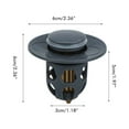 thumbnail image 3 of Tapón para fregadero de acero inoxidable, tapón para fregadero, tapón para fregadero de acero inoxidable, tapón de drenaje universal hecho a medida para la perfección, 3 of 8