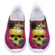 thumbnail image 1 of Zapatos planos casuales con estampado de calaveras góticas de colores para damas, zapatos de malla transpirables y cómodos, zapatillas nuevas para exteriores de verano y otoño, 1 of 5