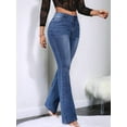 thumbnail image 4 of Women'S Flared Skinny High Waist Stretch Flared Jeans Dark Blue S, 4 of 7