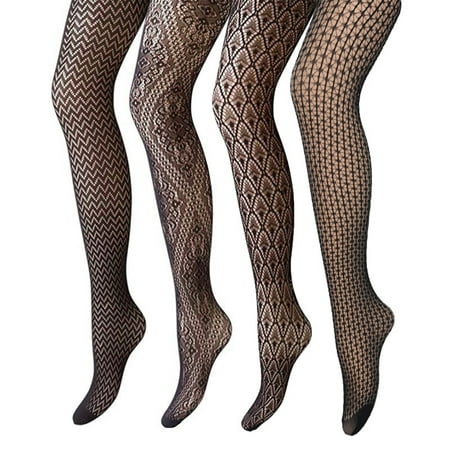 

Ekeka Clearance ! 4pairs/pack For Women Sexy Hollowed High Waist Fishnet Panty Elastic Party Daily