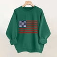 thumbnail image 4 of Uootdi Womens Sweatshirts USA Long Sleeve Crewneck USA Flag Print Loose Fit Weekend Outings Casual Sweatshirts Gift, 4 of 5