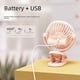 thumbnail image 4 of Nuevo ventilador con clip K6, miniventilador portátil silencioso para dormitorio, cochecito, USB, doble ventilador eléctrico de escritorio de larga duración, 4 of 5