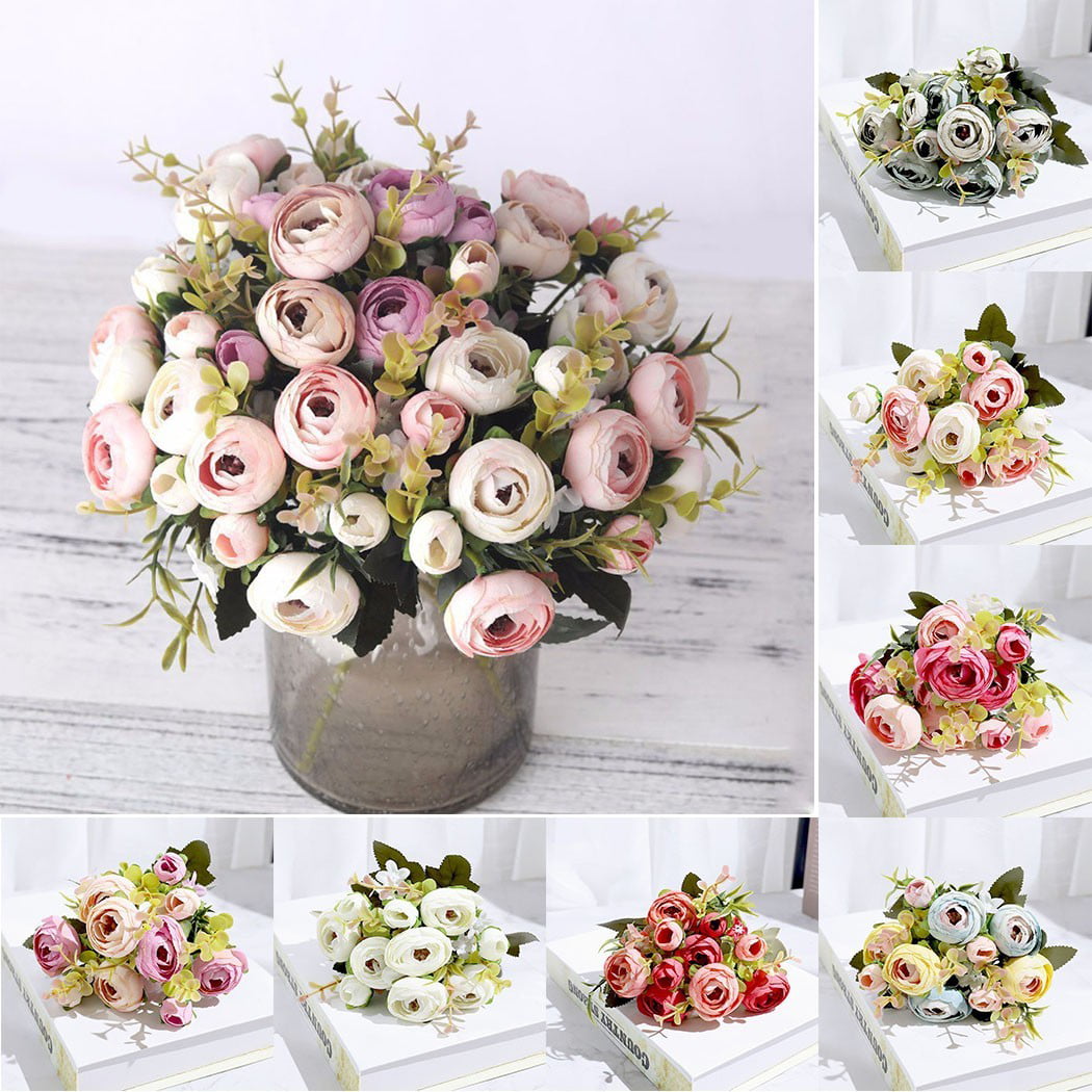 6 Heads Bouquet Artificial Flower Home Decor Imitation Fake Flower HOT 
