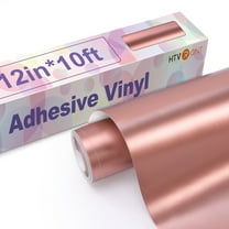 HTVRONT 12" x 10FT Matte Rose Gold Metallic Vinyl, Rose Gold Permanent Adhesive Vinyl