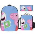 thumbnail image 1 of Happy Little Pig Backpack Essentials Kit 17 Inch Bag Plus Snack Tote and Pen Organizer, 1 of 5
