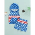 thumbnail image 2 of aturustex 4th of July Toddler Baby Boy Outfit American Flag Hooded Vest Top Shorts 2Pcs Clothes Set Indepedence Day ( Blue,18 Months-6 years), 2 of 7
