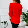 thumbnail image 2 of Womens Summer Tops Ladies Zip Tee Shirt Chiffon Blouse Sweatshirt Plus SizeL, 2 of 3