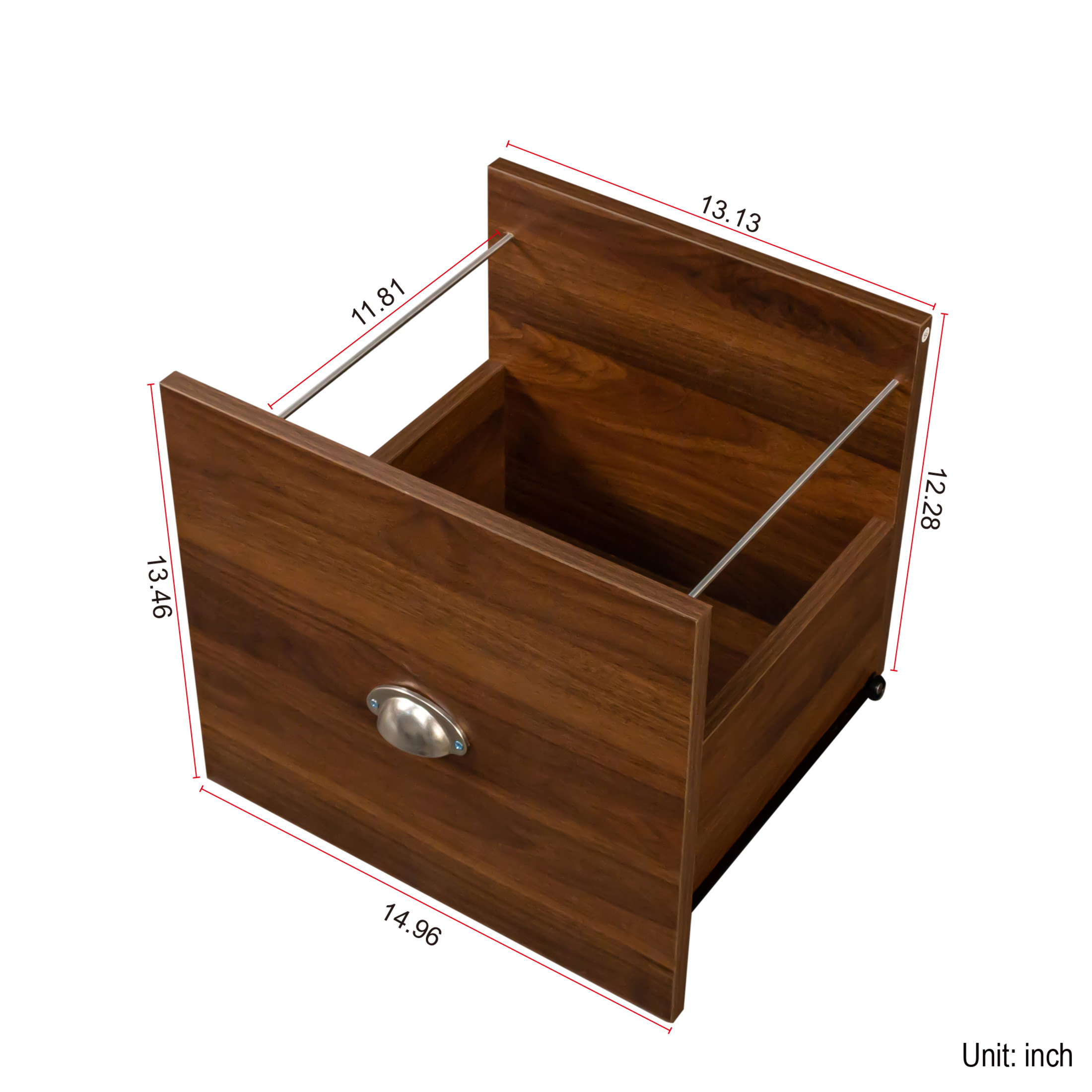 Noble House 59" Computer Desk with Hutch, Drawers, 2-Tier Shelf & Concealed PC Cabinet, for Home Office, Walnut