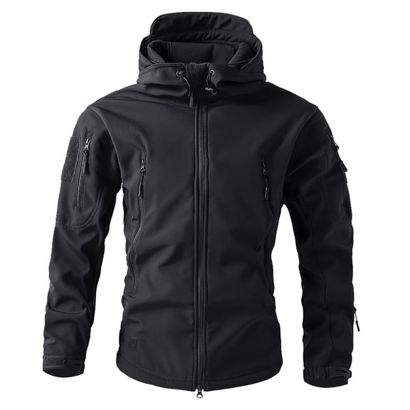 Kureaily Men's Winter Warm Lined Jacket Rain Hood Coat Hiking Snowboard