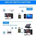 thumbnail image 2 of USB WiFi Bluetooth Adapter, 600Mbps Dual Band 2.4/5Ghz Wireless Network External Receiver, Mini WiFi Dongle for PC/Laptop/Desktop Computer Driver Free Green WI-FI, 2 of 7