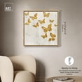 thumbnail image 5 of Mariposas A Volar Canvas Elegant White Gold Wall Art by Art Remedy, Gold Frame, 30" x 30", 5 of 7