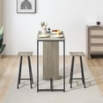 thumbnail image 6 of Huloretions Dining Table Set for 2,Small Dining Table Set Height Pub Table with 2 Chairs,Pub Table with 2 Stools with 2 Stools,Bar Table and Chairs Set 3-Layer Storage Shelf &1 Drawer 3-Piece Breakfas, 6 of 9
