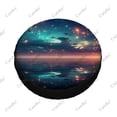 thumbnail image 5 of Fantasy World Colorful Galaxy Polyester Universal Spare Wheel Tire Cover Wheel Covers for Trailer RV SUV Truck Camper, 5 of 5