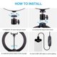 thumbnail image 5 of Kit de anillo de luz de 10" - Anillo de luz LED regulable para selfies con soporte para teléfono Con trípode y control remoto jinwen Clip para teléfono Selfie Ring Light, 5 of 8