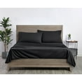 thumbnail image 3 of Mainstays Comfort Chill Microfiber Bed Sheet Set, Queen, Rich Black, 4 Piece, 3 of 13