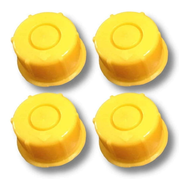 Blitz Yellow Spout Cap fits SelfVenting Gas Can spouts (Pack of 4