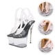 thumbnail image 2 of 1 par tren Transparent Vamp Tacones Super Tacones Lady Stiletto Sandles Sexy Summer Calzado, 2 of 5