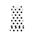 thumbnail image 5 of Besolor Womens Satin Pajama Set Sleepwear Polka Dots Cami Tops and Ruffle Shorts Pjs 2 Piece Loungewear Sets Nightwear, 5 of 8