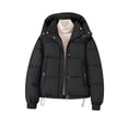 thumbnail image 2 of Antinious Women Casual Puffer Jacket Hooded Long Sleeve Solid Classic Warm Thick Versatile, 2 of 5