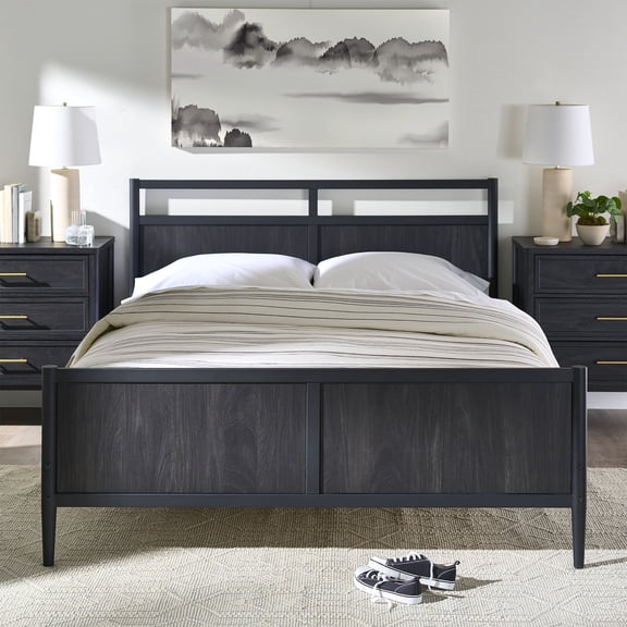Better Homes & Gardens Oaklee Queen Bed, Charcoal Finish