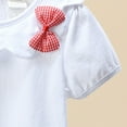 thumbnail image 5 of BJUTIR Summer Girls Flower Neck Bow Short Sleeve T Casual Outing Seaside Holiday 1 To 10 Years Tops For Teen Girls, 5 of 5