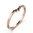 thumbnail image 2 of 0.04ct Mini Trio Black Diamond Moissanite Nesting Ring 18K Rose Gold Over Silver Wedding Band, 2 of 4