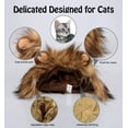 thumbnail image 7 of Lion Mane Wig for Cats, Funny Pet Cat Costumes for Halloween Christmas, Furry Pet Clothing Accessories (Size S, Melange brown), 7 of 7